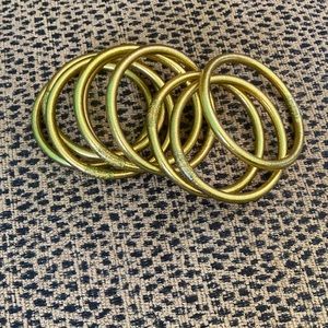 Set of 9 Gold BuDhaGirl Bangles Size Medium